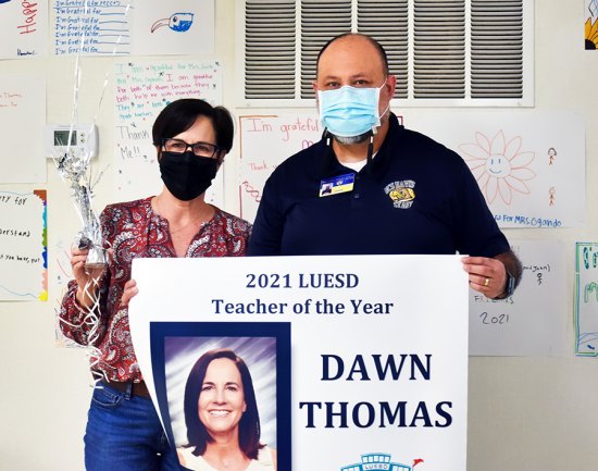 Lemoore Union Elementary School District Teacher of the Year, Dawn Thomas.
